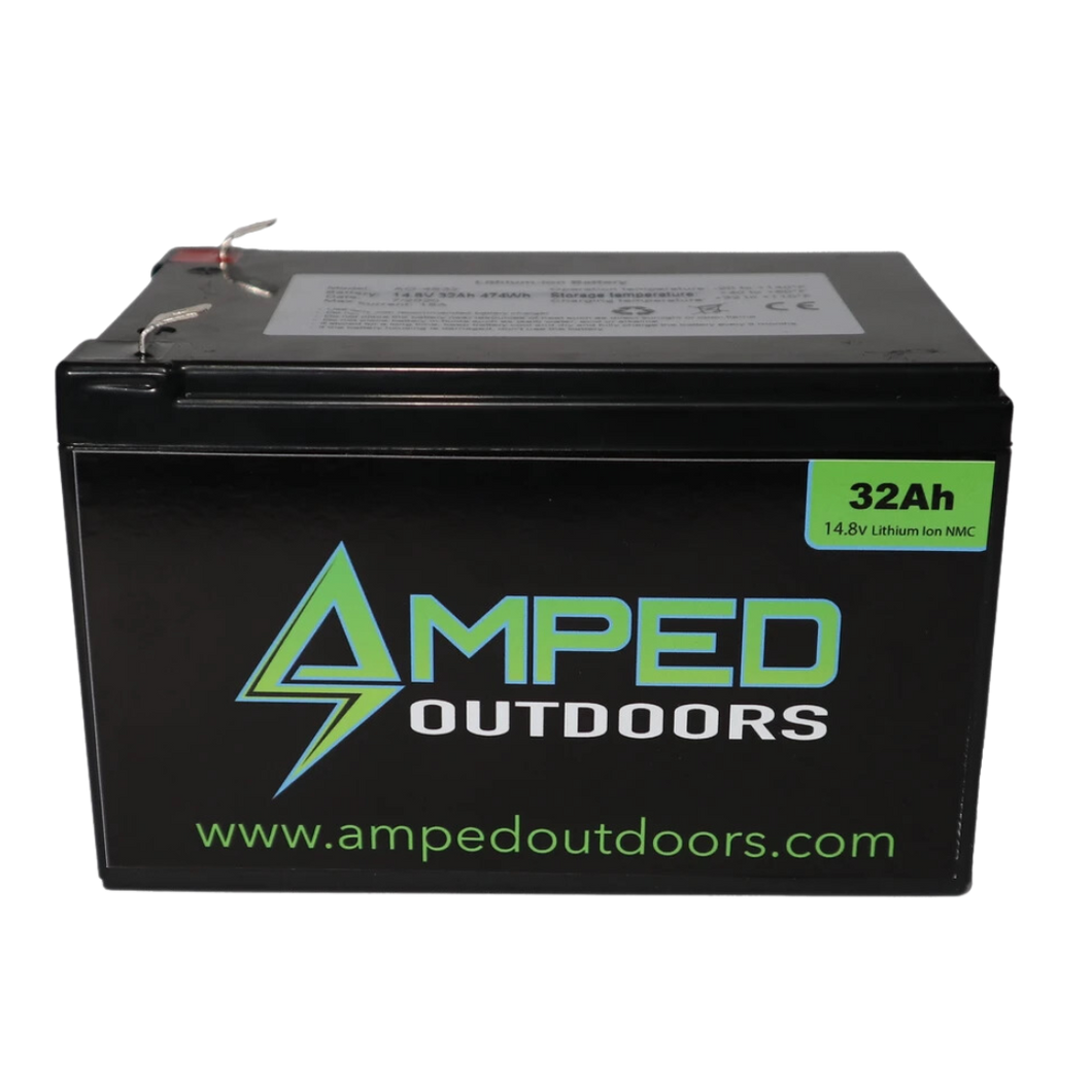 Amped Outdoors 32Ah Lithium Battery (14.8V NMC) with Charger