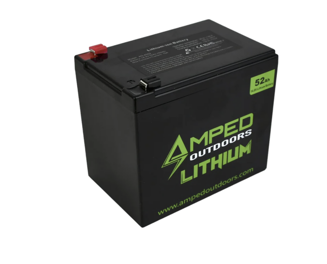 Amped Outdoors 52Ah Lithium Battery (14.8V NMC) with Charger