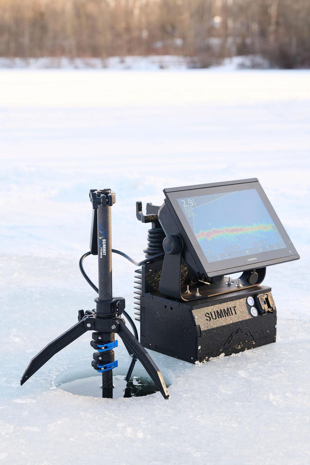 Ice Fishing Setup Bundle | Shuttle and Transducer Pole Kit | Summit ...