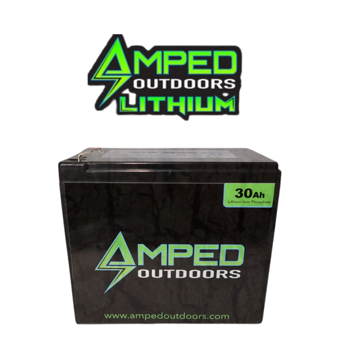 Amped Outdoors 30Ah Lithium Battery (LiFePO4) Wide
