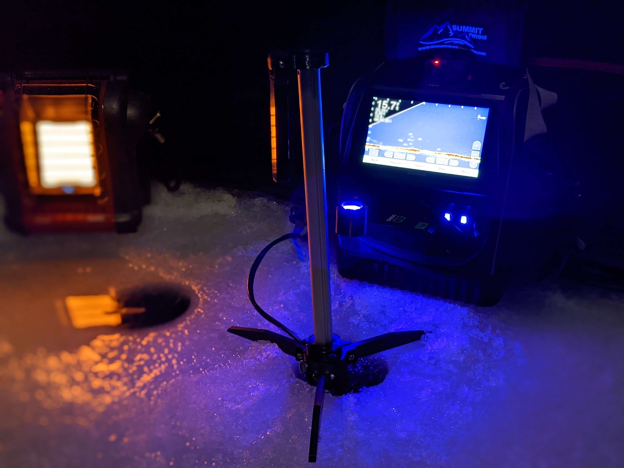 Homemade Livescope Ice Fishing Pole Gen3 Live Sonar Ice Pole Base